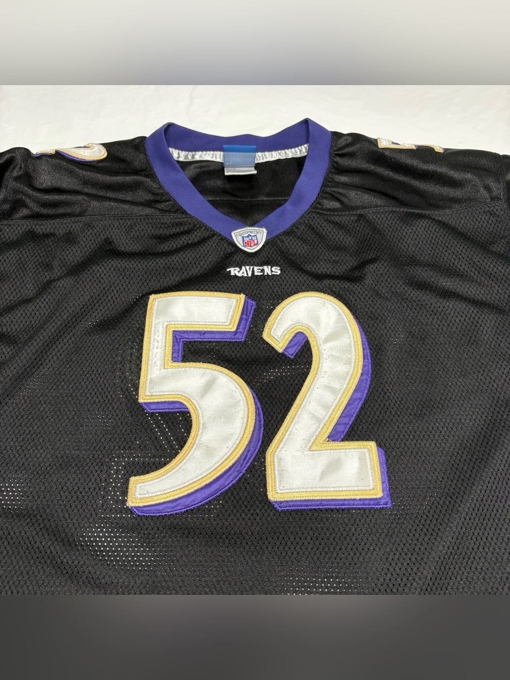 Reebok On Field NFL Baltimore Ravens R. Lewis #52 Jersey Youth Boys XL 18-20 - Picture 3 of 10